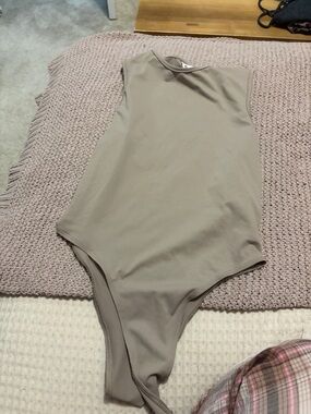 Sleeveless Taupe Bodysuit - Women